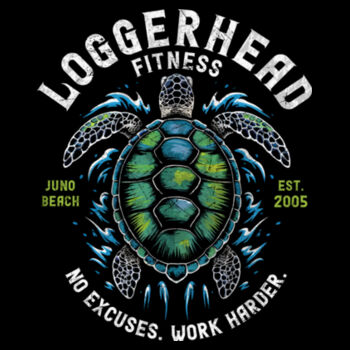 LOGGERHEAD FITNESS - WORK HARDER - WOMEN'S CROPPED T-SHIRT - $WS3KX5$ Design