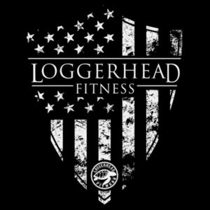 LOGGERHEAD FITNESS - SHIELD FLAG - WOMEN'S FITTED T-SHIRT - $J6U4MB$ Design