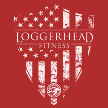LOGGERHEAD FITNESS - SHIELD FLAG - WOMEN'S FITTED T-SHIRT - $J6U4MB$ Design