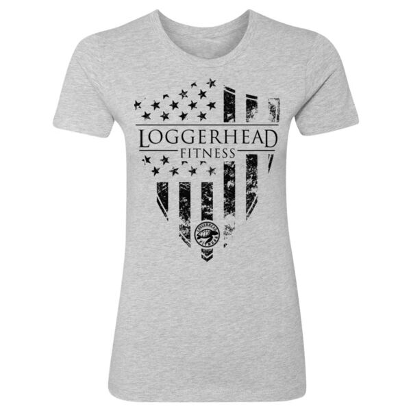 LOGGERHEAD FITNESS - SHIELD FLAG - WOMEN'S FITTED T-SHIRT - VXR539 Thumbnail