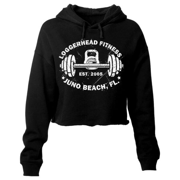 LOGGERHEAD FITNESS - VINTAGE - WOMEN'S CROPPED HOODIE - $5E8CAM$ Thumbnail