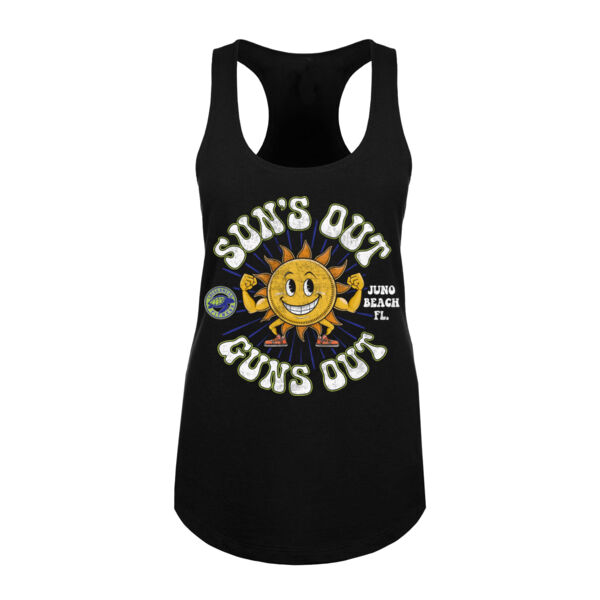 LOGGERHEAD FITNESS - SUN'S OUT GUNS OUT - WOMEN'S FITTED TANK TOP - $URW3AF$ Thumbnail